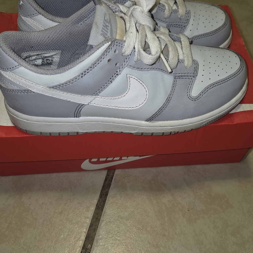 Nike Gray and White Sneakers